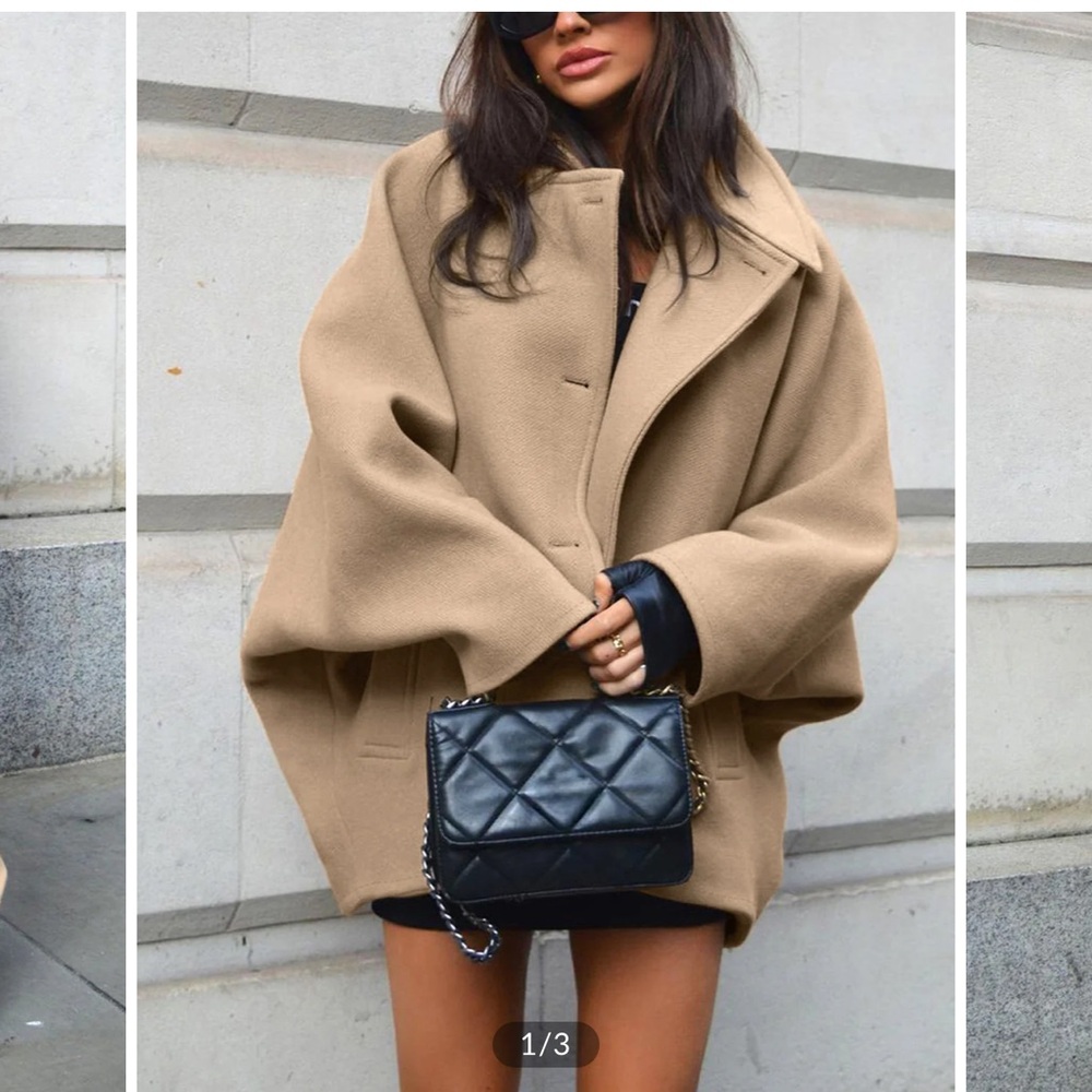 Commense Solid Oversized Pocket Button Coat NWT X… - image 1